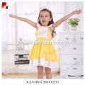 Girl summer sleeveless doll collar yellow dress